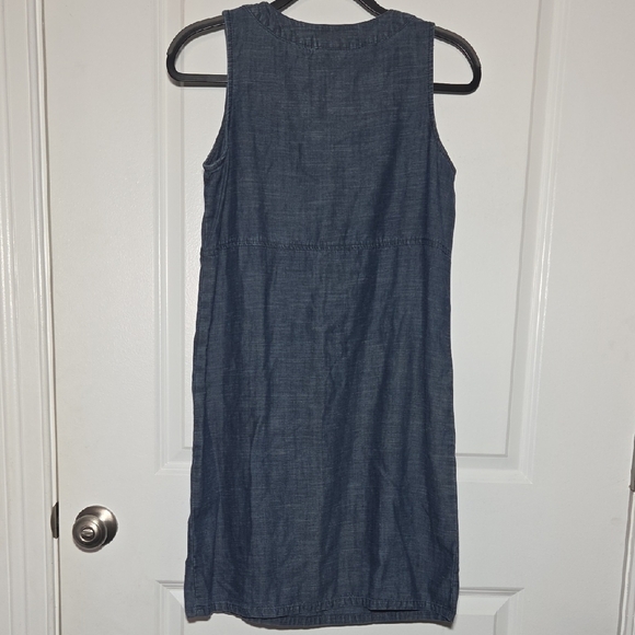 J. Jill Sleeveless Chambray Mini Dress in Denim Blue Size XS - Picture 5 of 7